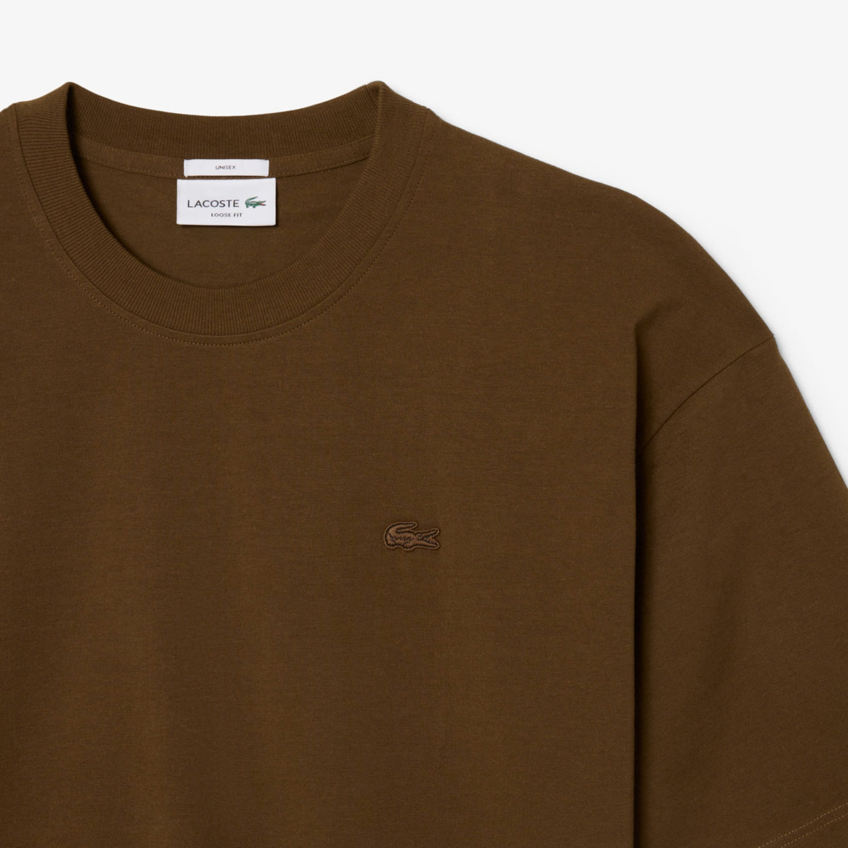 LACOSTE CAMISETA DE PUNTO JERSEY DE ALGODÓN GRUESO CORTE AMPLIO MASCARA TH9441