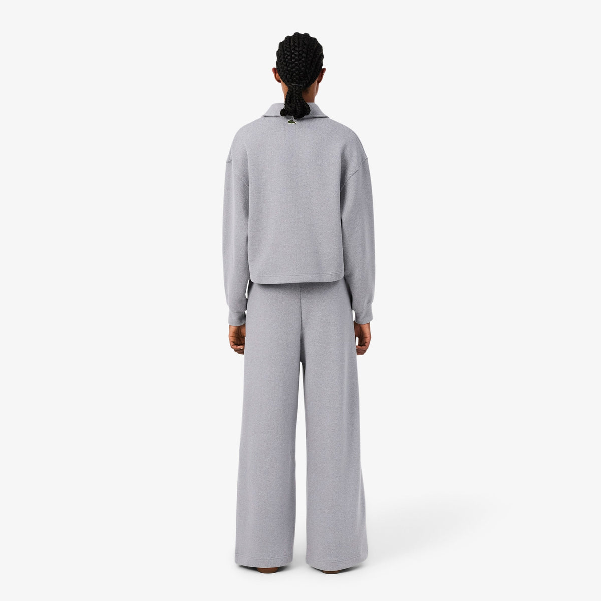 LACOSTE PANTALÓN DE CHÁNDAL DE CANALÉ CORTE ACAMPANADO ARGENT CHINE XF8372