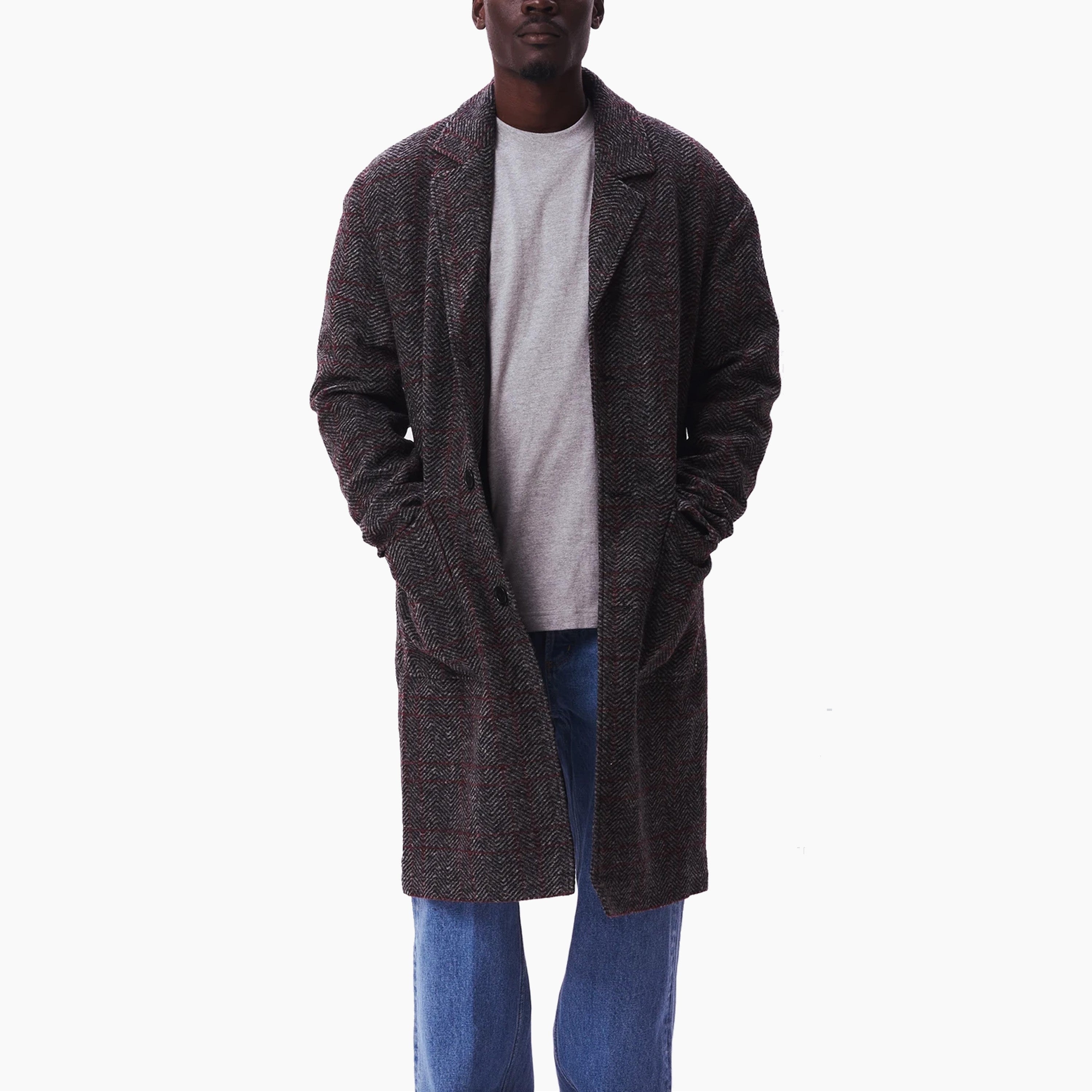 OBEY ARTHUR MANTEAU VESTE GRIS - 121800480