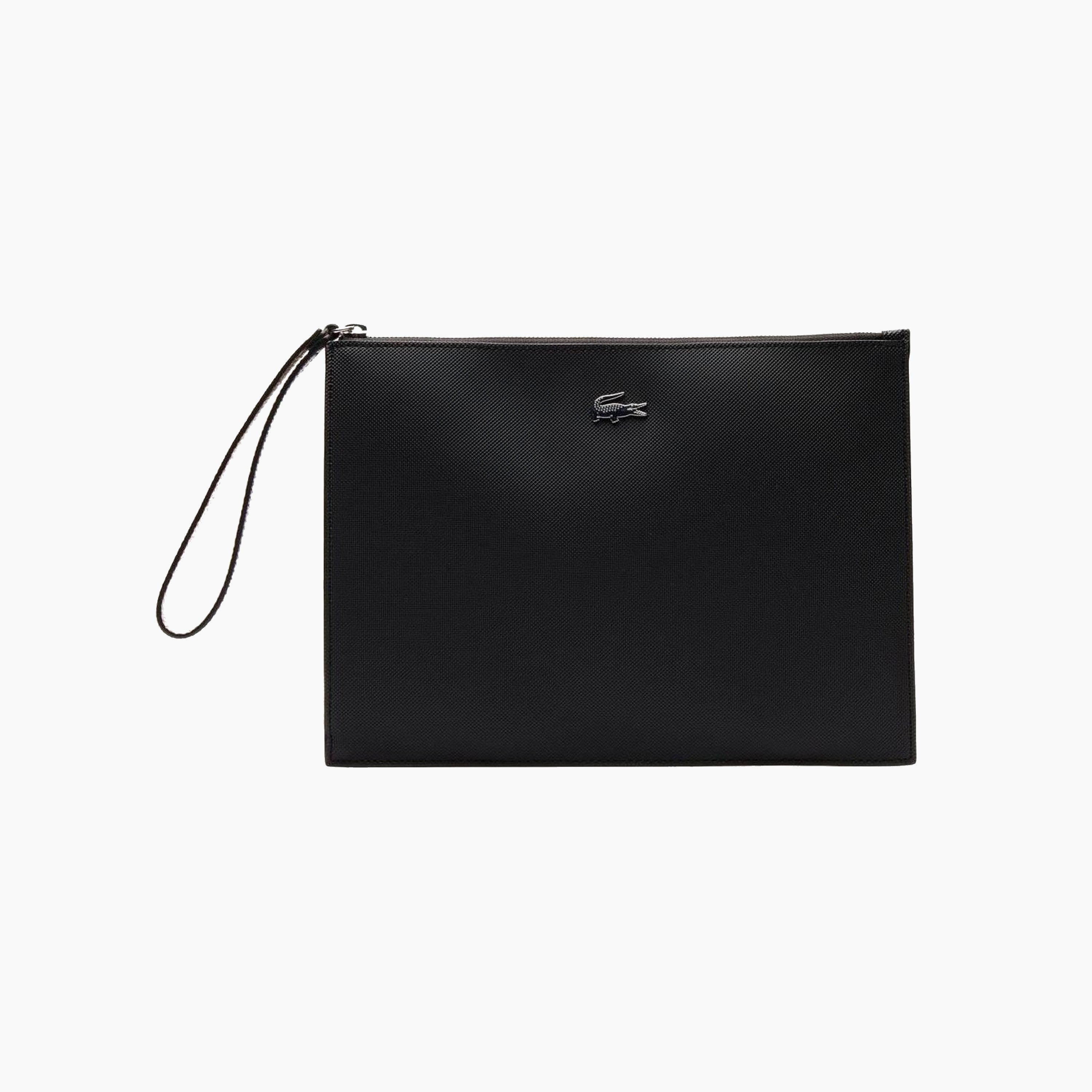 LACOSTE ANNA CLUTCH COATED PIQUÉ CANVAS NOIR KREMA - NFG2791AA