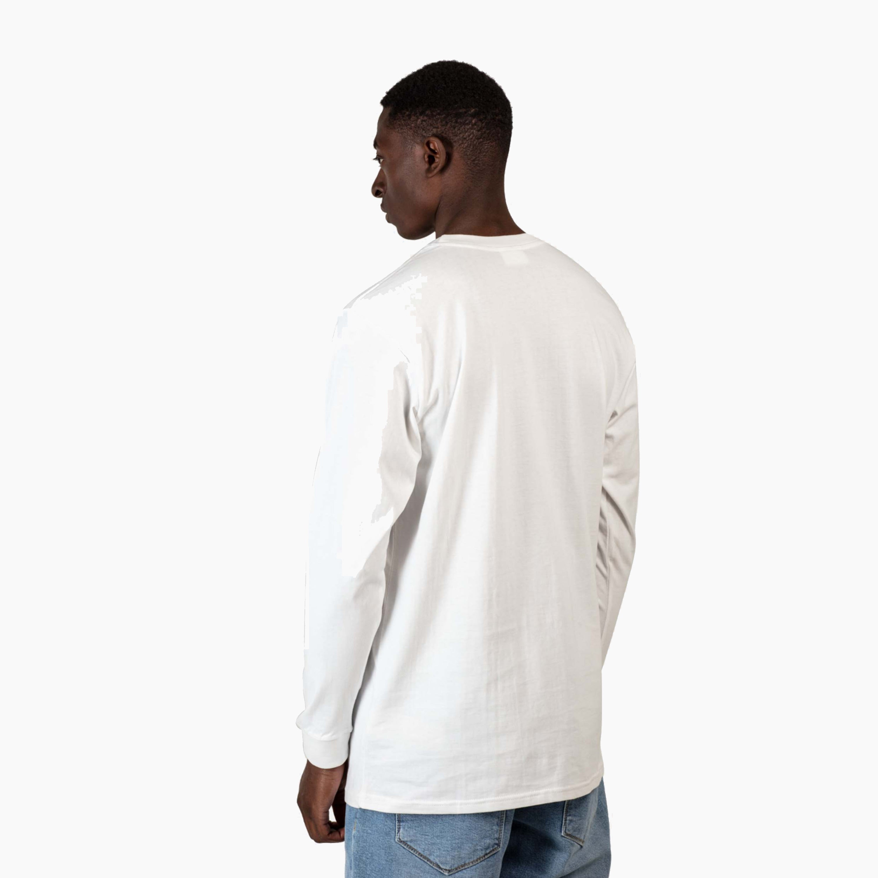 REELL STAPLE LOGO LONGSLEEVE WHITE