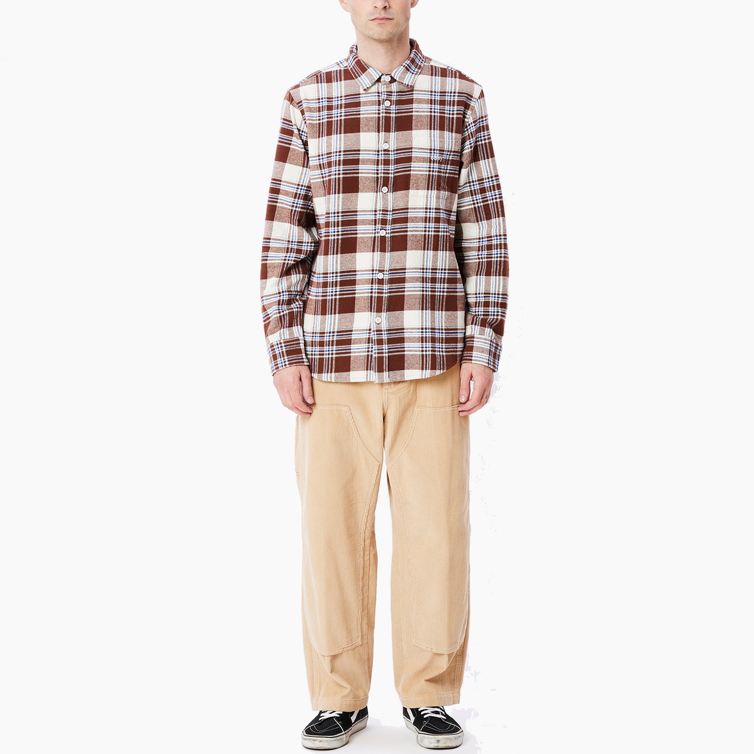 OBEY CLOTHING ARLO WOVEN LS SHIRT UNBLEACHED - 181200360