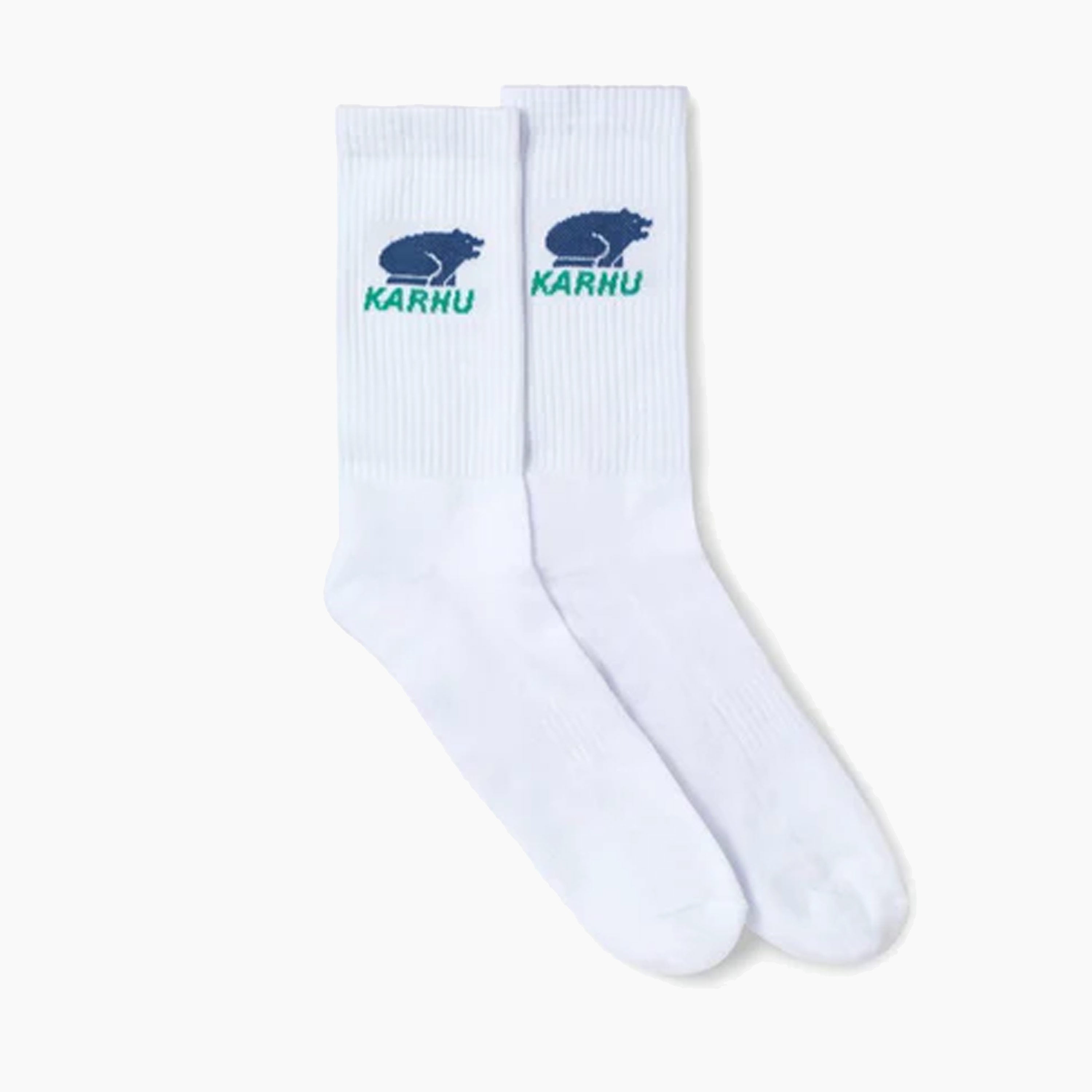 KARHU BASIC SOCKS WHITE & BLUE LOGO - KA00127