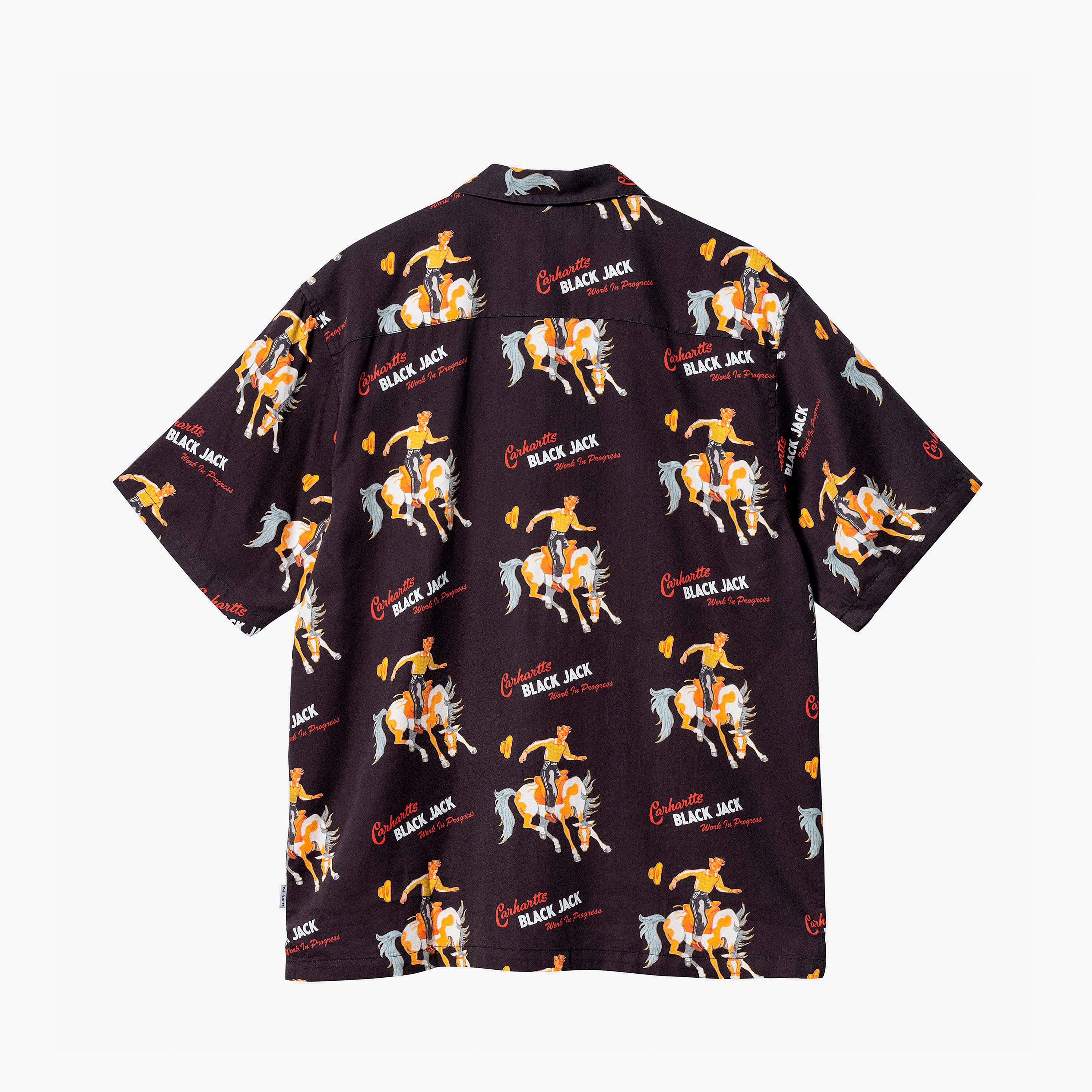 Camisa Carhartt Manga Corta | Camisa de manga corta para hombre fabricado en combinación de algodón y tencel. Presenta un diseño de estampados gráficos alrededor de la prenda. Corte Holgado. Bolsillo frontal. Cierre abotonado.