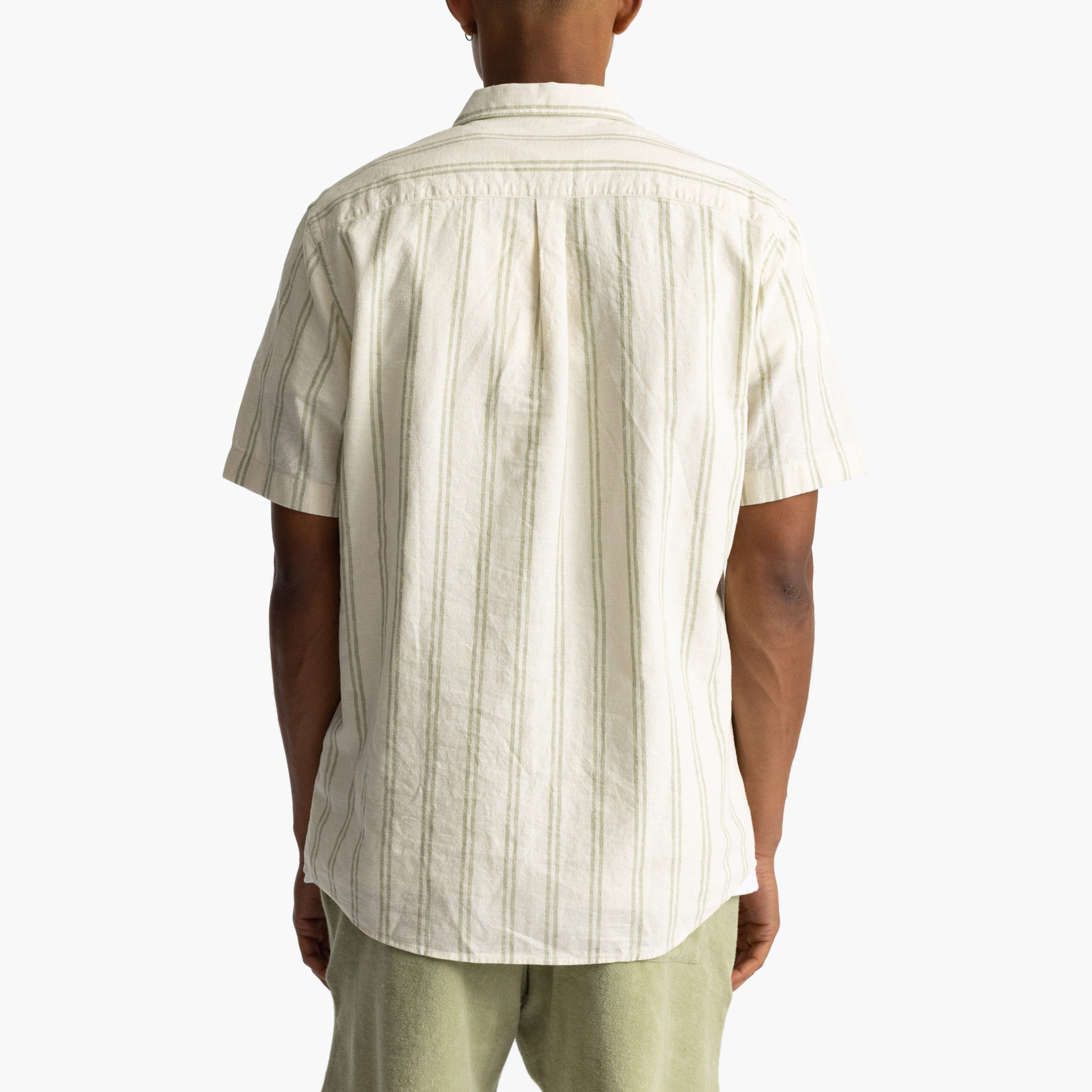 REVOLUTION CUBAN SHIRT BEIGE & LIGHTGREEN - 3865