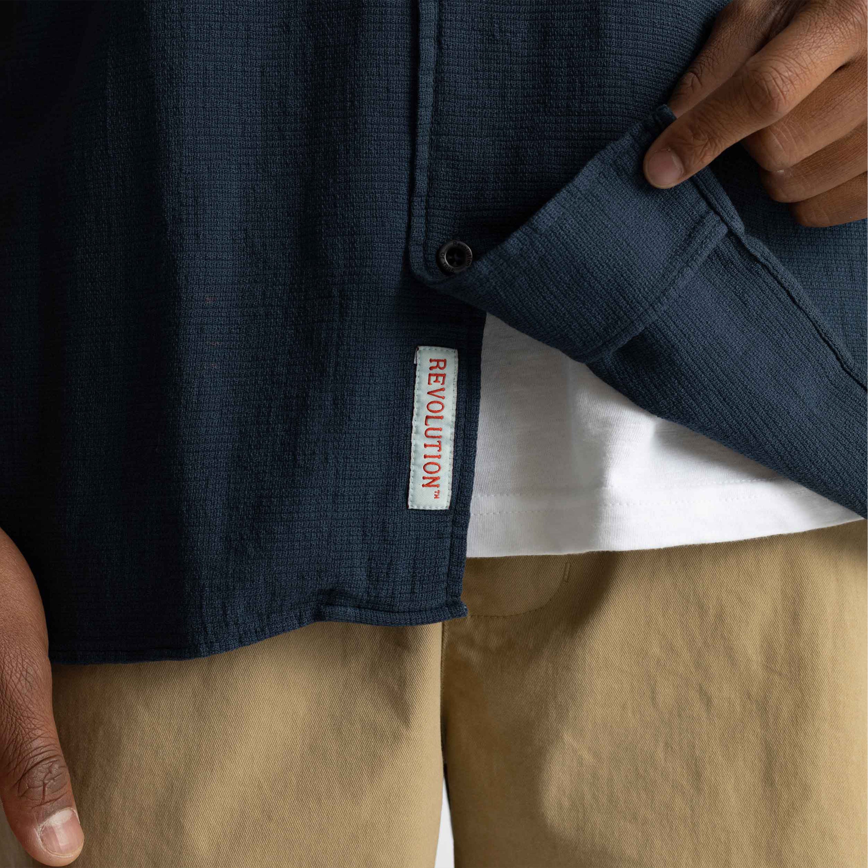 REVOLUTION SS SHIRT DARK NAVY - 3927