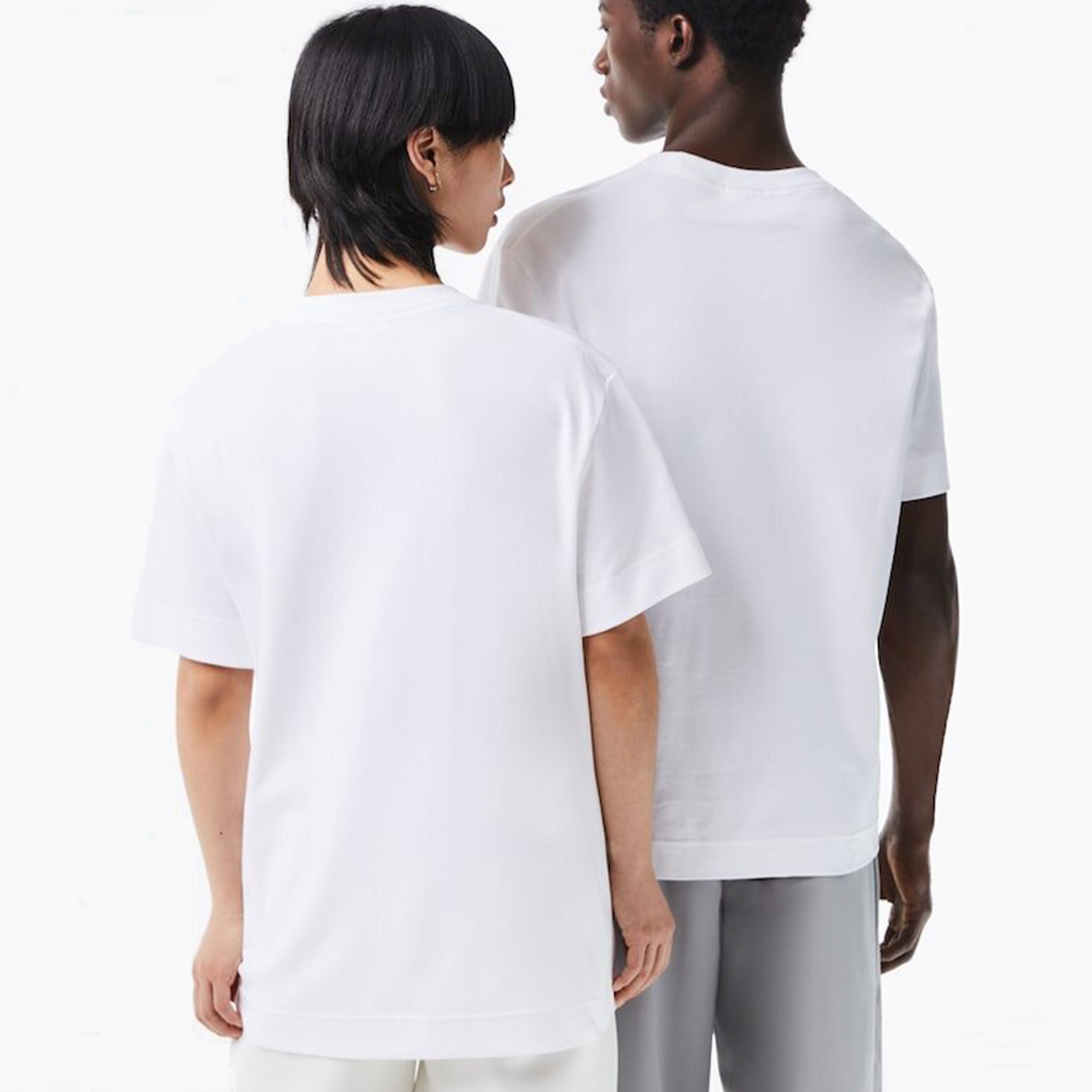 LACOSTE T-SHIRT ROUND NECK FULL WHITE - TH1708