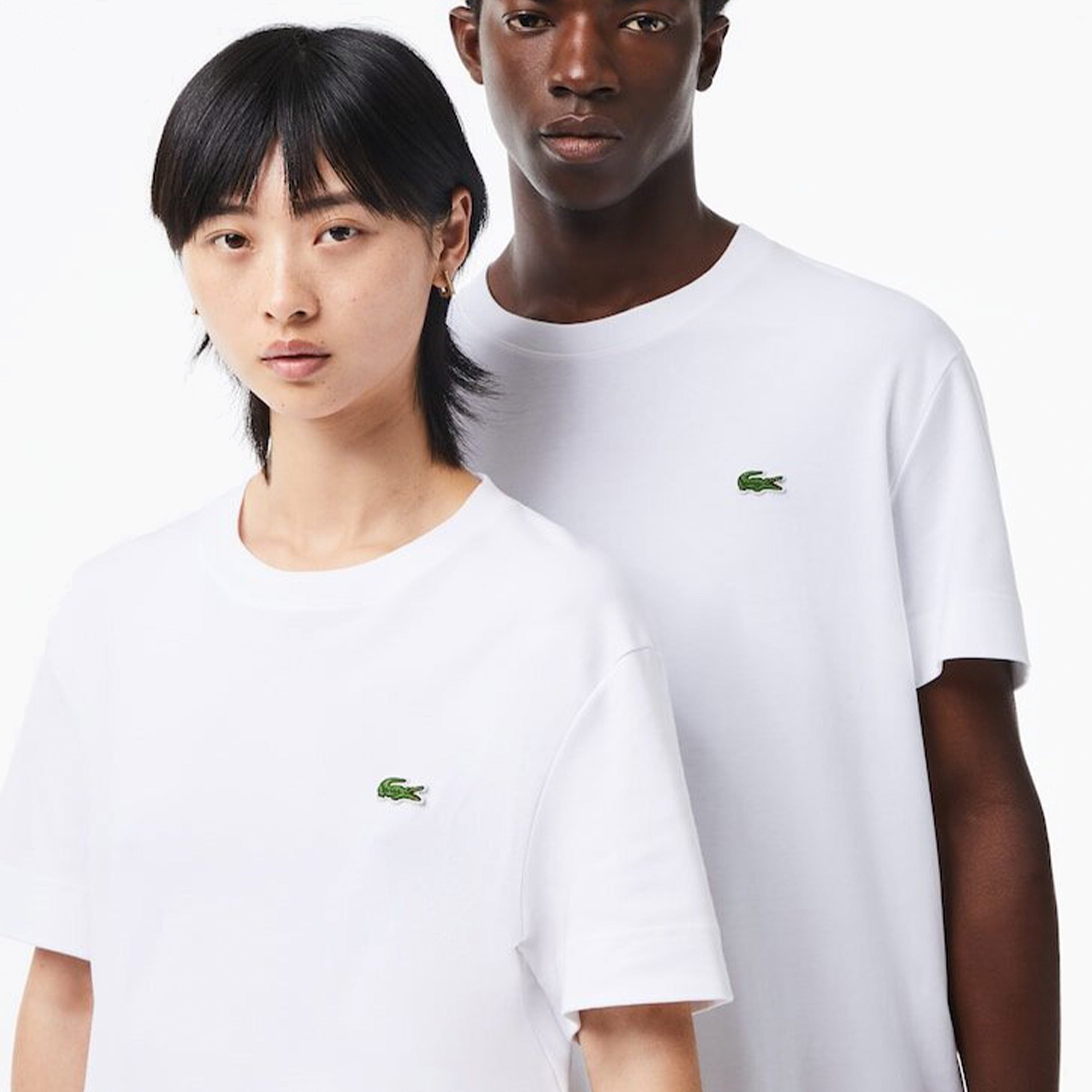LACOSTE T-SHIRT ROUND NECK FULL WHITE - TH1708