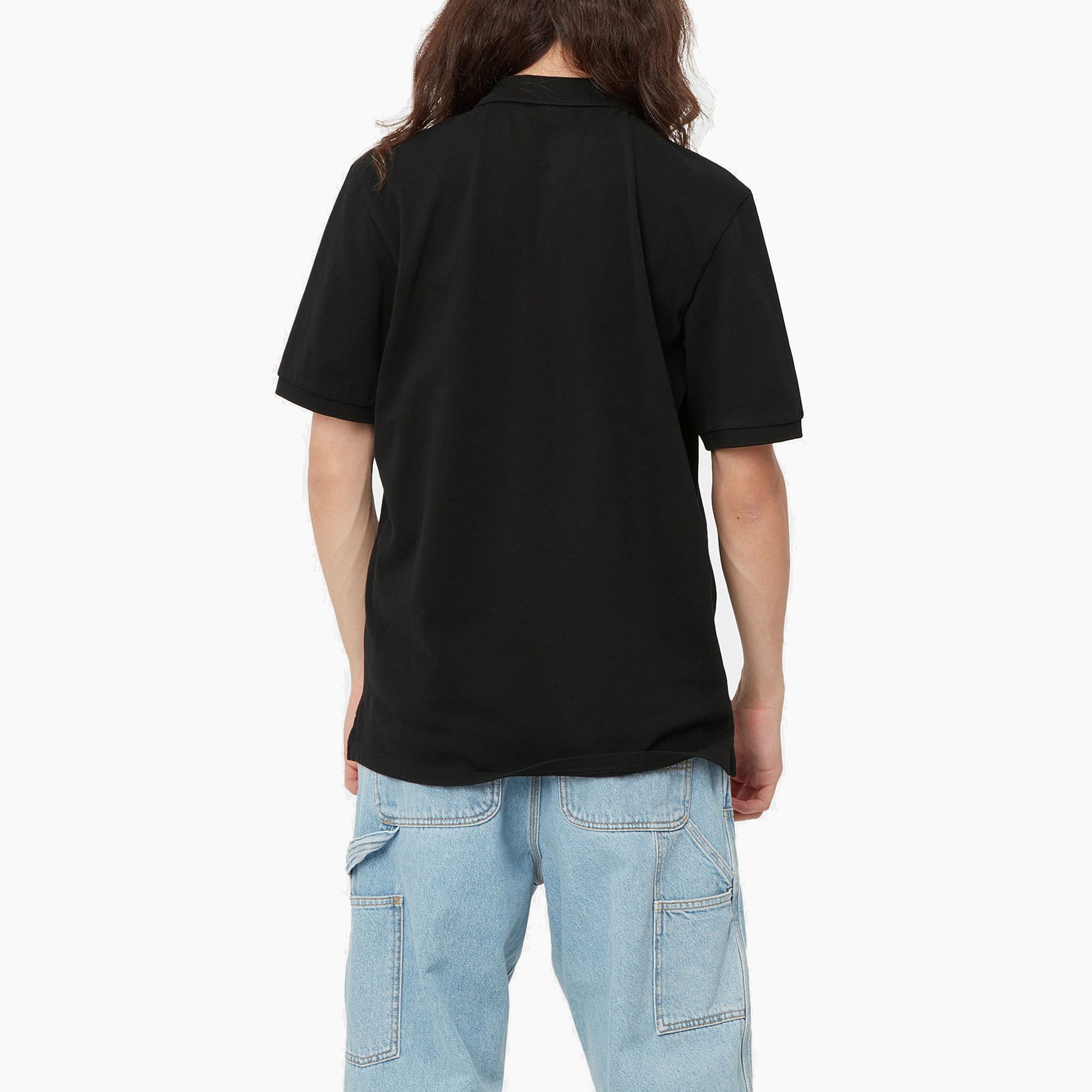 POLO CARHARTT WIP CHASE PIQUÉ NERO E ORO - I023807