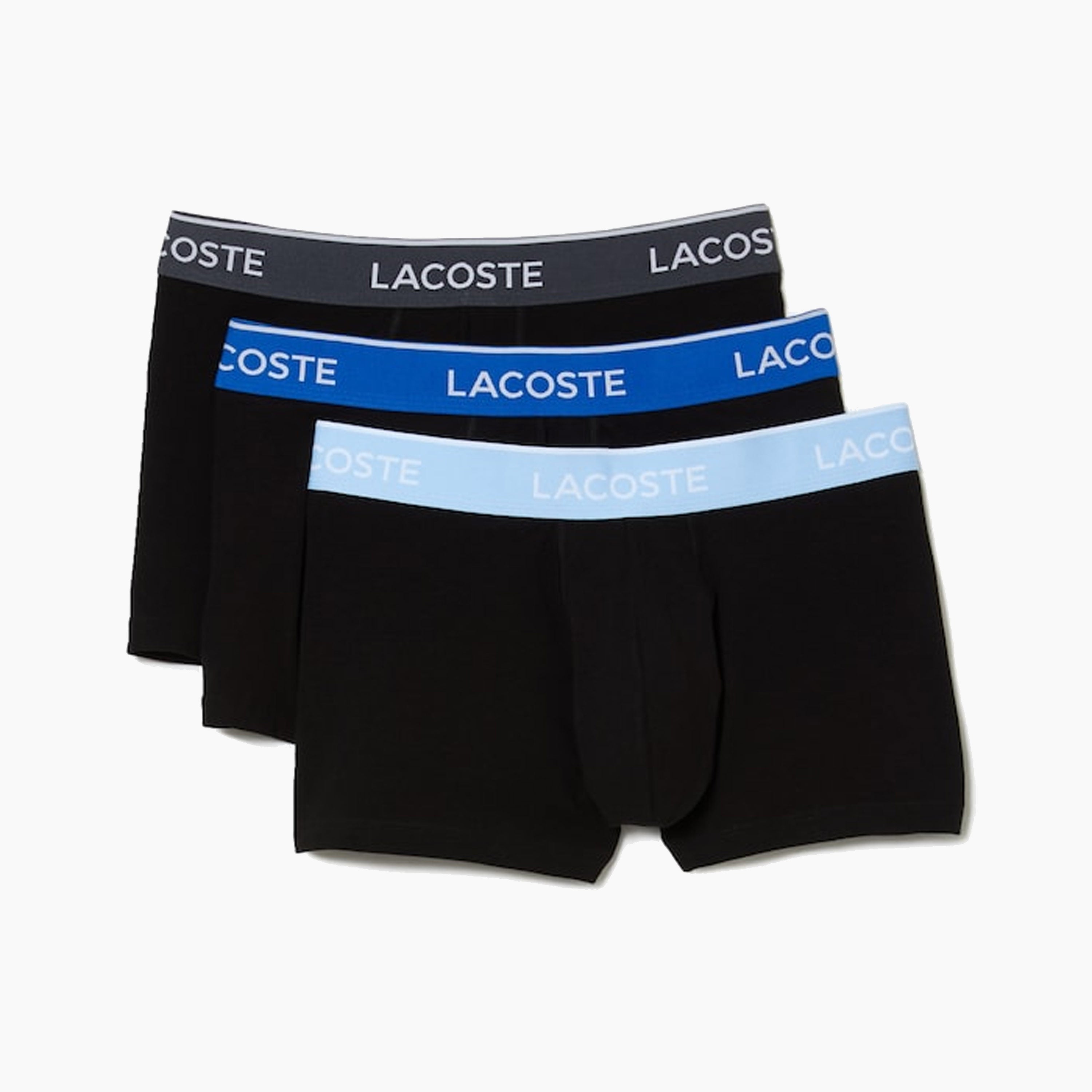 LACOSTE BOXER 3 PACK BLACK / BLUE