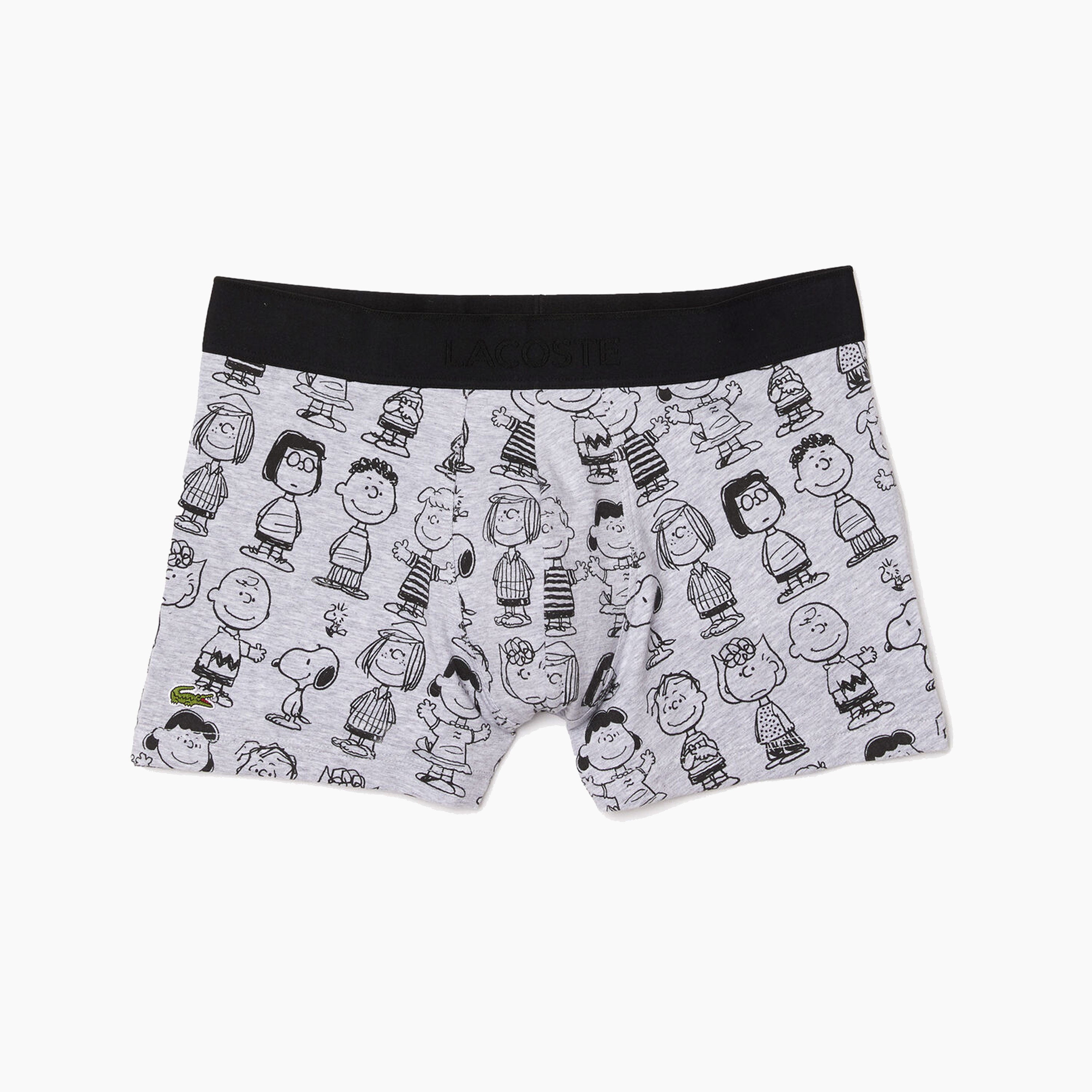 LACOSTE X PEANUTS PRINT ORGANIC BOXER GRAY - 5H7604