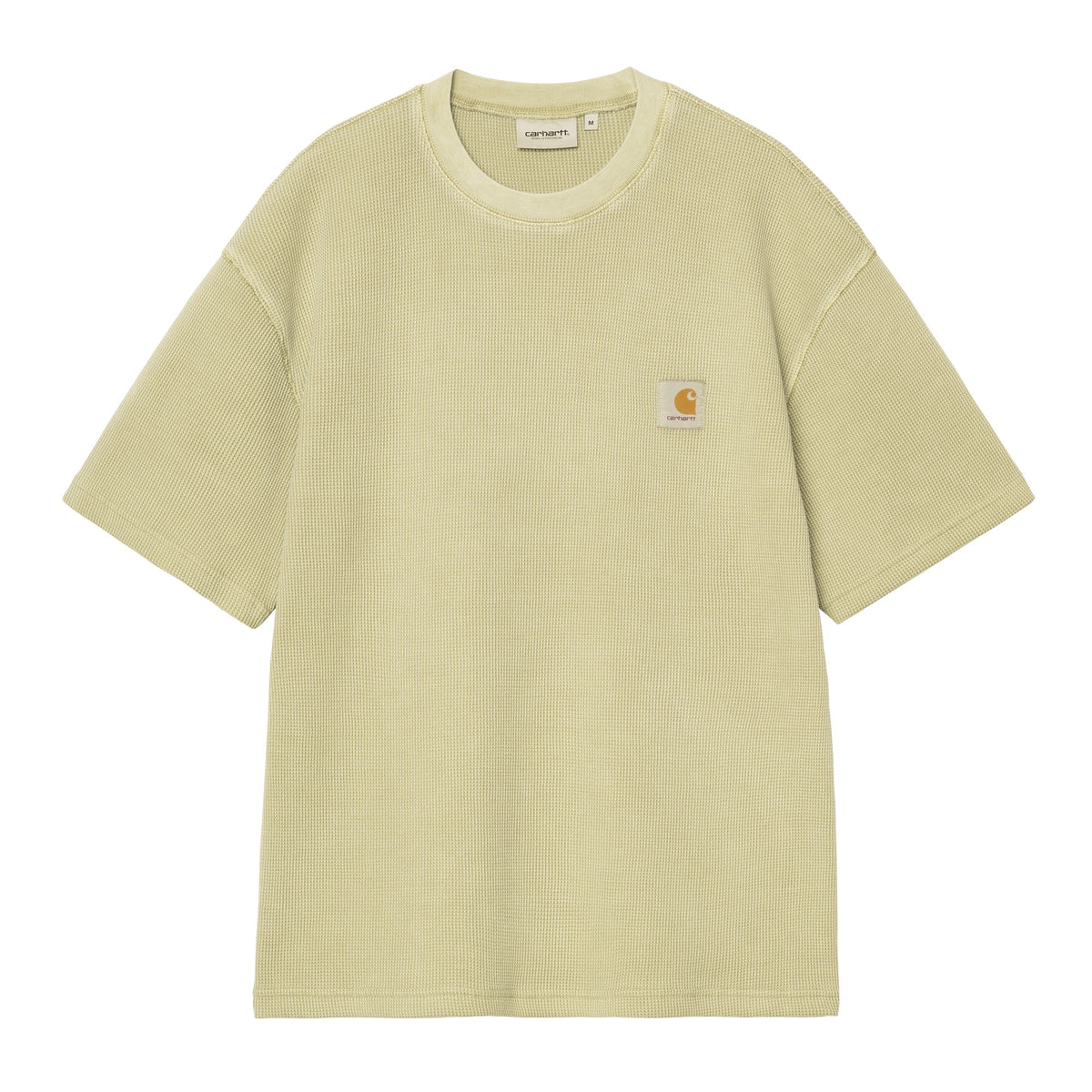 CARHARTT WIP S/S NELSON WAFFLE T-SHIRT GREEN GARGAMENT DYED I036185.3IE