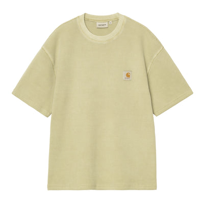CARHARTT WIP S/S NELSON WAFFLE T-SHIRT GREEN GARGAMENT DYED I036185.3IE
