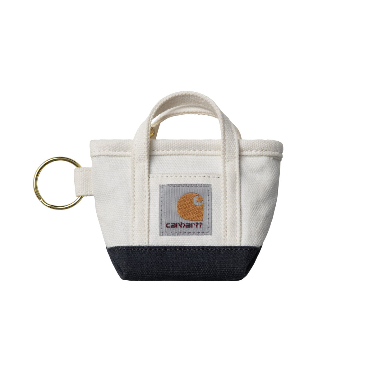 CARHARTT WIP MINI TOTE BAG KEYCHAIN CANVAS NATURAL BLUE I036418.2PI