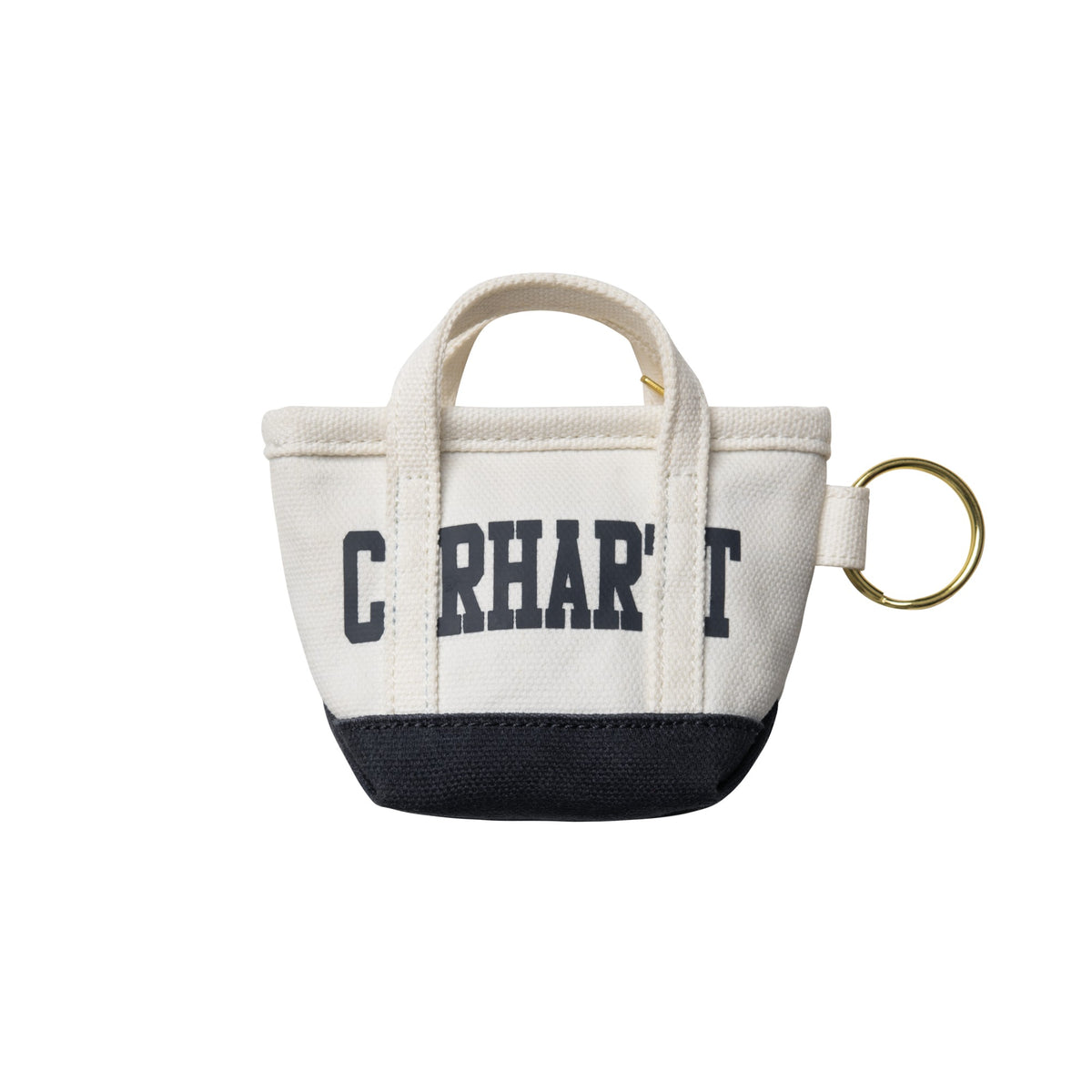 CARHARTT WIP MINI TOTE BAG KEYCHAIN CANVAS NATURAL BLUE I036418.2PI