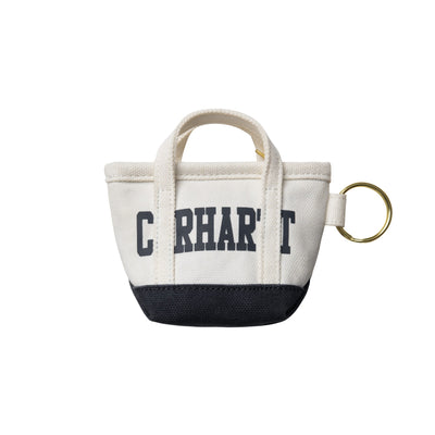 CARHARTT WIP MINI TOTE BAG KEYCHAIN CANVAS NATURAL BLUE I036418.2PI