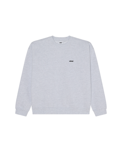 OBEY CLOTHING SHIELDS EXTRA HEAVY CREW ASH GREY 111600100-AGRY