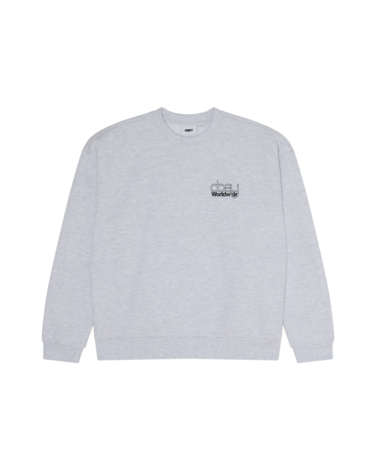 OBEY CLOTHING OBEY DESIRE EXTRA HEAVY CREW ASH GREY 111600103-AGRY
