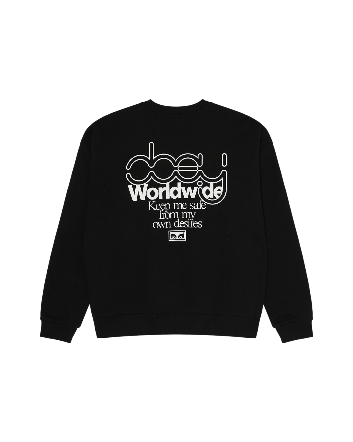 OBEY CLOTHING OBEY DESIRE EXTRA HEAVY CREW BLACK 111600103-BLK