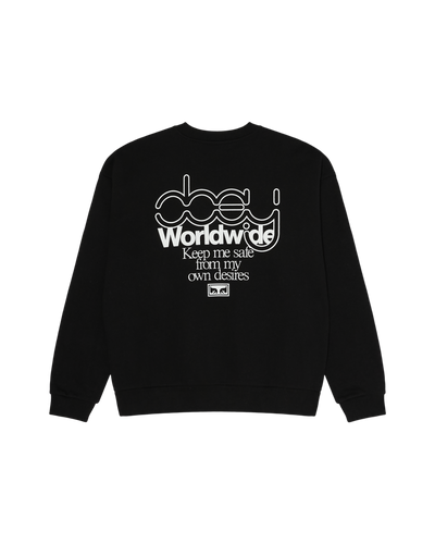 OBEY CLOTHING OBEY DESIRE EXTRA HEAVY CREW BLACK 111600103-BLK