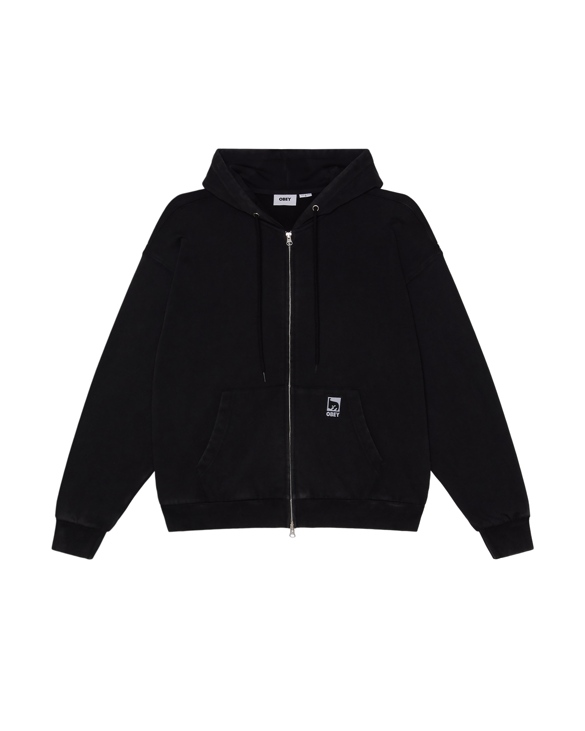 OBEY CLOTHING OBEY POST ZIP HOOD DUSTY BLACK LIMO 112460038-DUBL