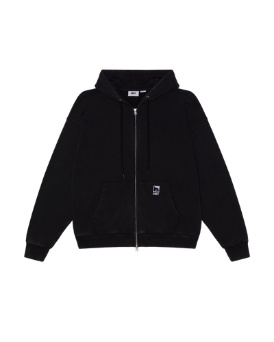OBEY CLOTHING OBEY POST ZIP HOOD DUSTY BLACK LIMO 112460038-DUBL