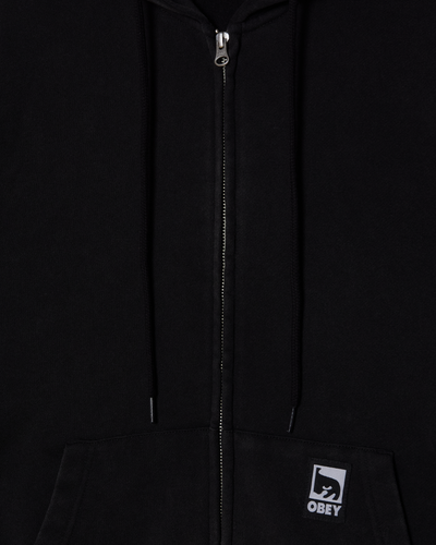 OBEY CLOTHING OBEY POST ZIP HOOD DUSTY BLACK LIMO 112460038-DUBL