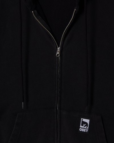 OBEY CLOTHING OBEY POST ZIP HOOD DUSTY BLACK LIMO 112460038-DUBL