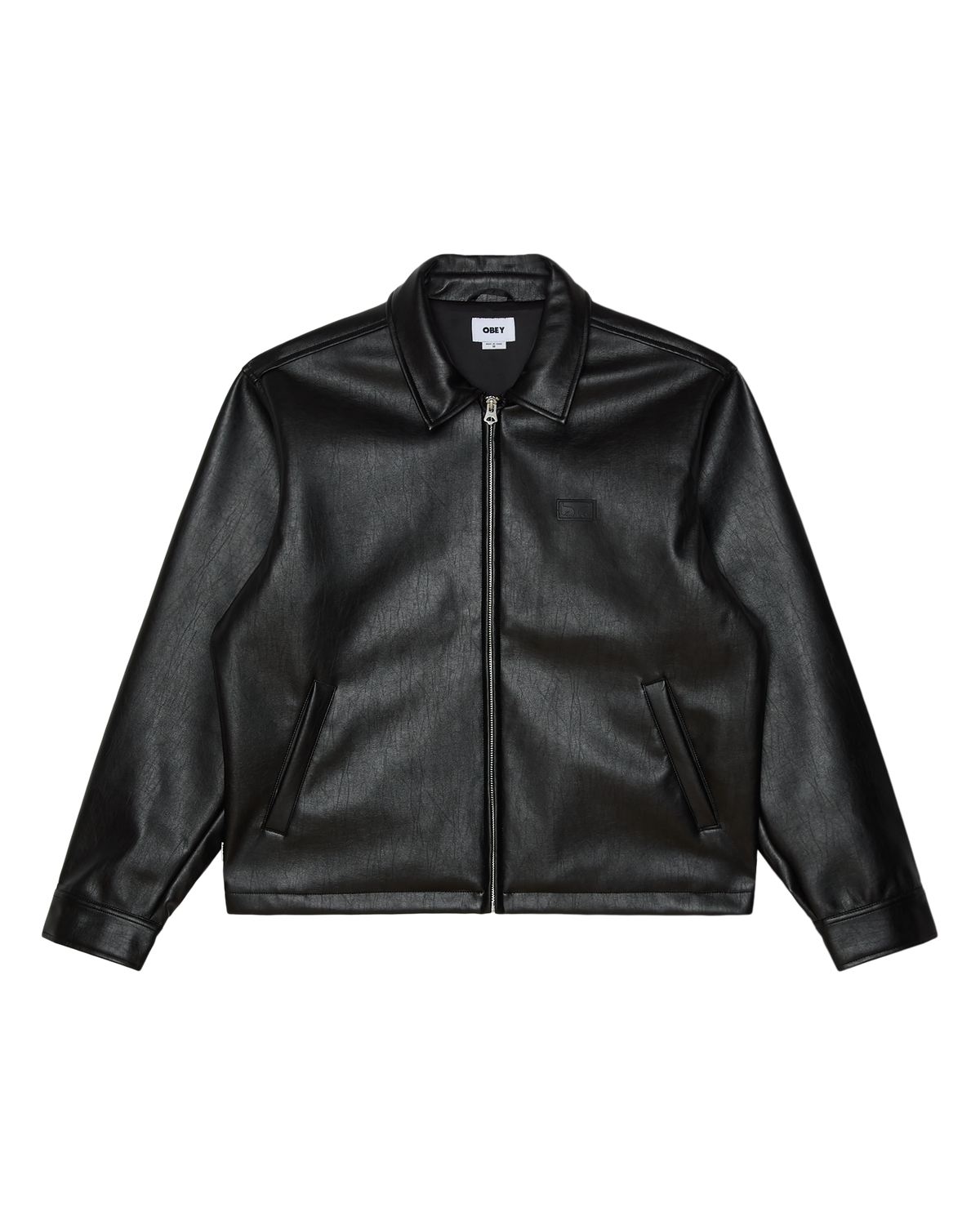 OBEY CLOTHING OBEY WORKMAN PU JACKET BLACK 121800631-BLK