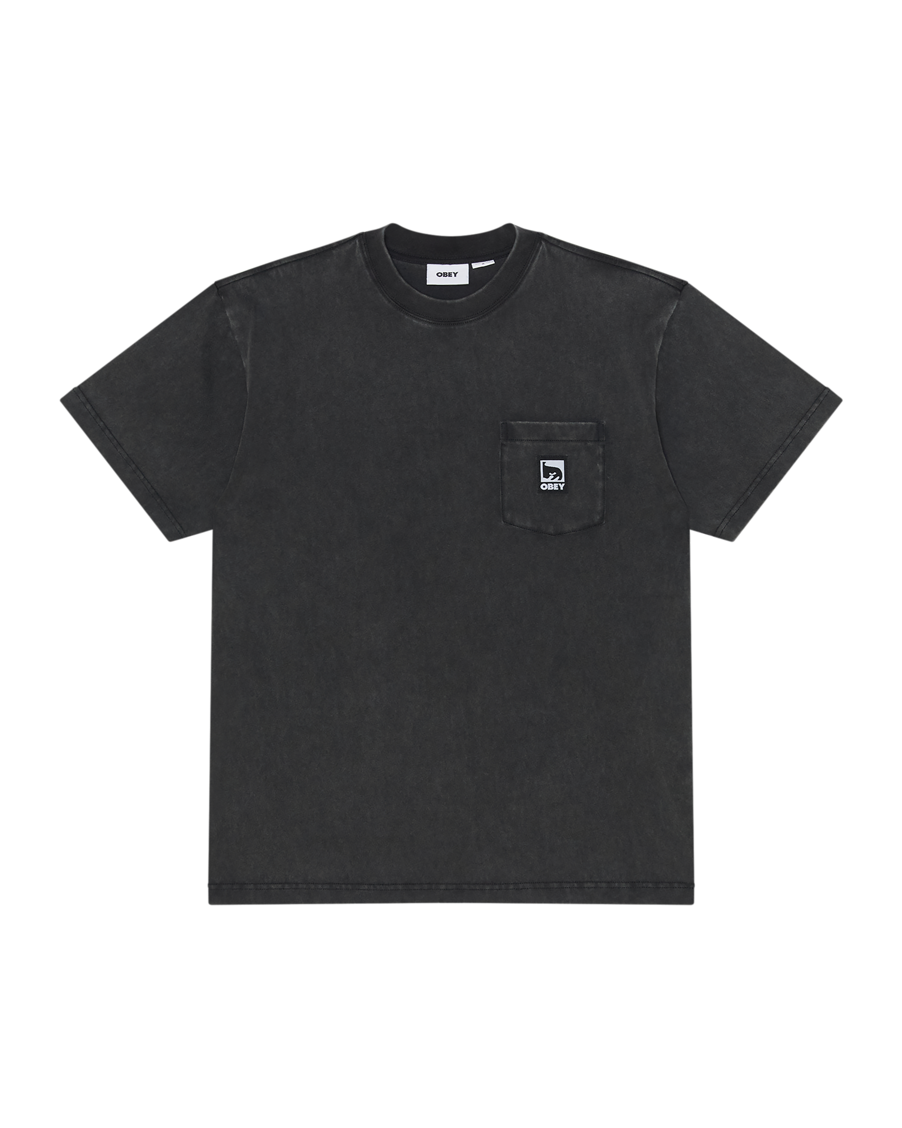 OBEY CLOTHING POST POCKET TEE DUSTY BLACK 131080385-DUBL
