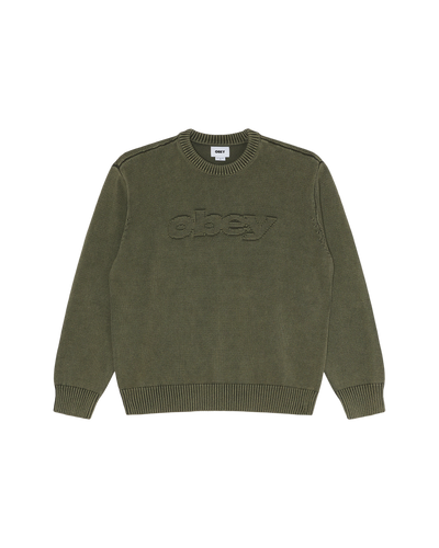 OBEY CLOTHING FADE WASH SPEED LOGO SWEATER CHIMERA FADED WASH 151000132-CMR