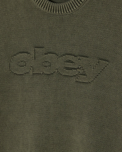 OBEY CLOTHING FADE WASH SPEED LOGO SWEATER CHIMERA FADED WASH 151000132-CMR