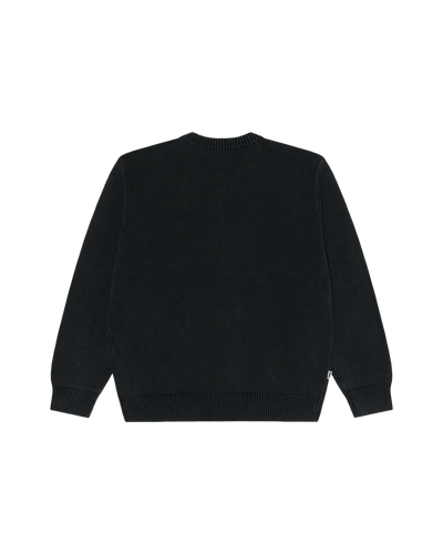 OBEY CLOTHING FADE WASH SPEED LOGO SWEATER DIGITAL BLACK FADED WASH 151000132-DIB