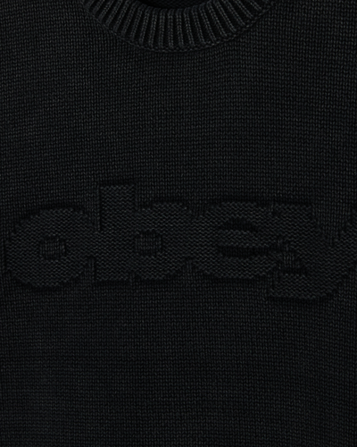 OBEY CLOTHING FADE WASH SPEED LOGO SWEATER DIGITAL BLACK FADED WASH 151000132-DIB