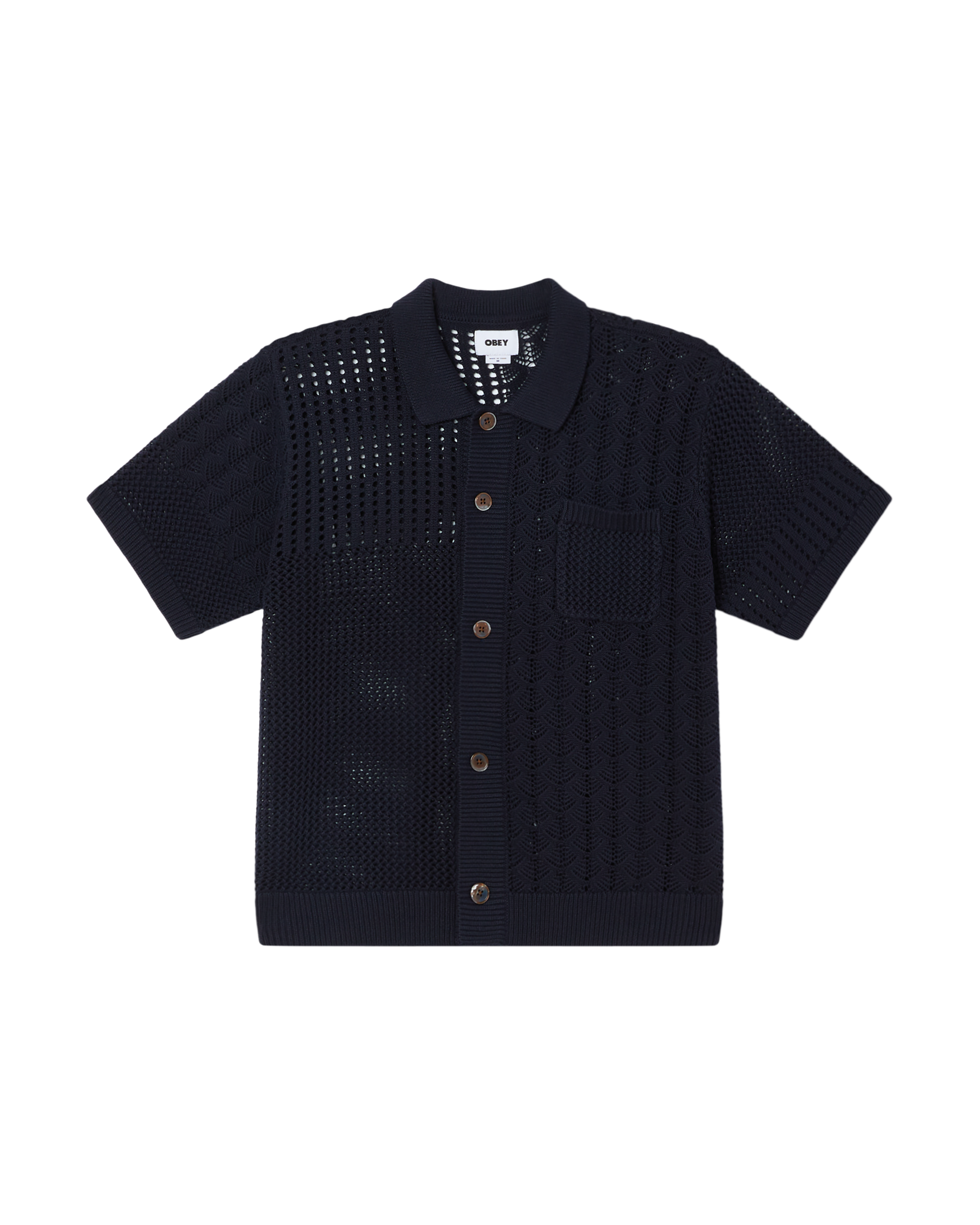 OBEY CLOTHING PRESTON SEWATER SHIRT NAVI 151010047-NVY