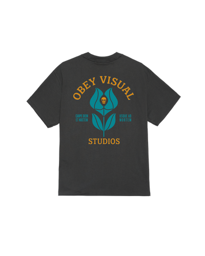 OBEY CLOTHING VISUAL STUDIOS FLOWER VINTAGE BLACK 165264387-VBL