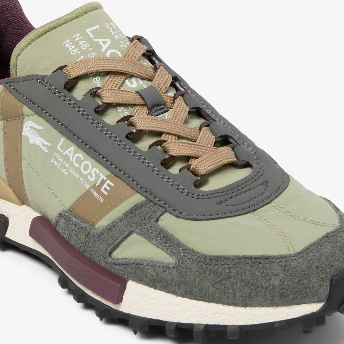 LACOSTE ELITE ACTIVE DARK GREY / LIGHT KHAKI 52SMA0087