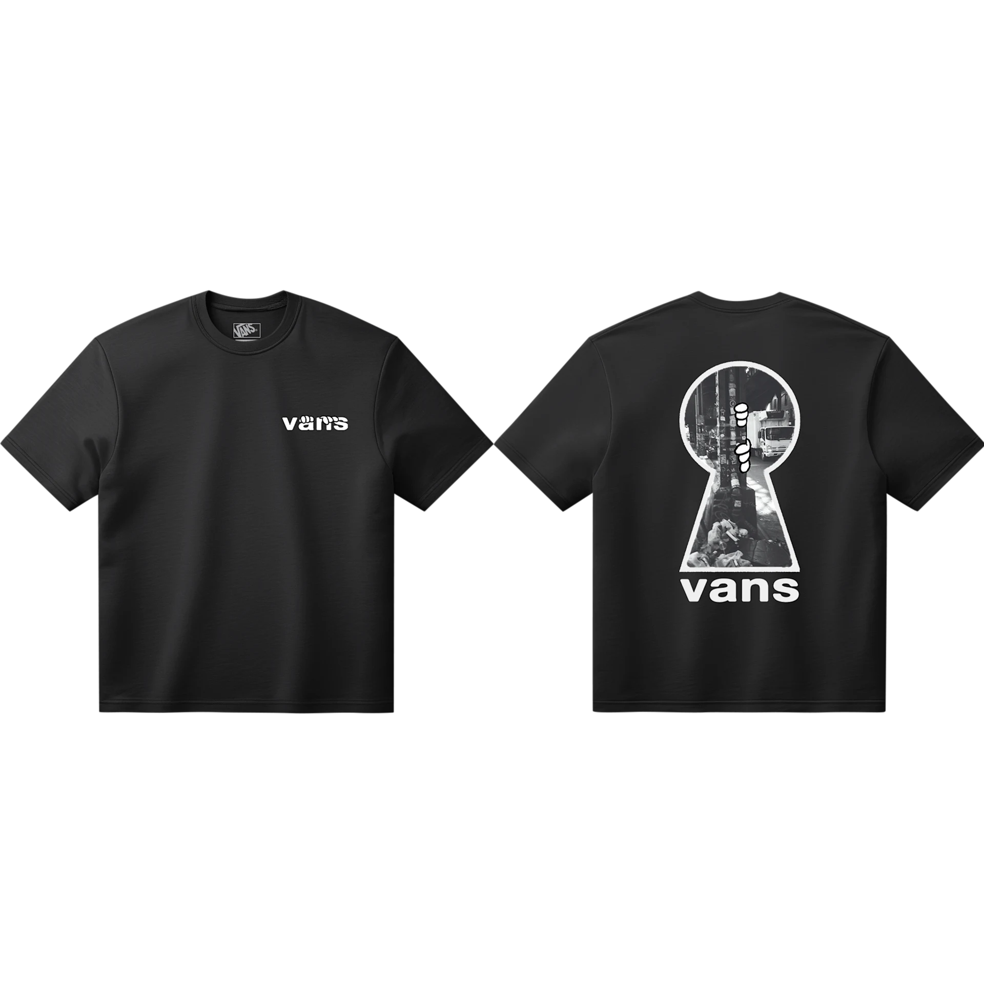 VANS KEYHOLE CLASSIC SS TEE BLACK VN000VYFBLK1