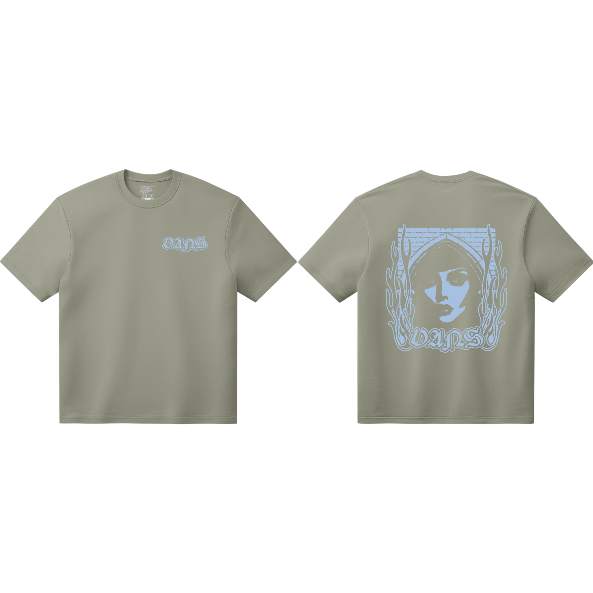 VANS MISTY EYES LOOSE SS TEE SOFT SAGE VN000W01FSG1