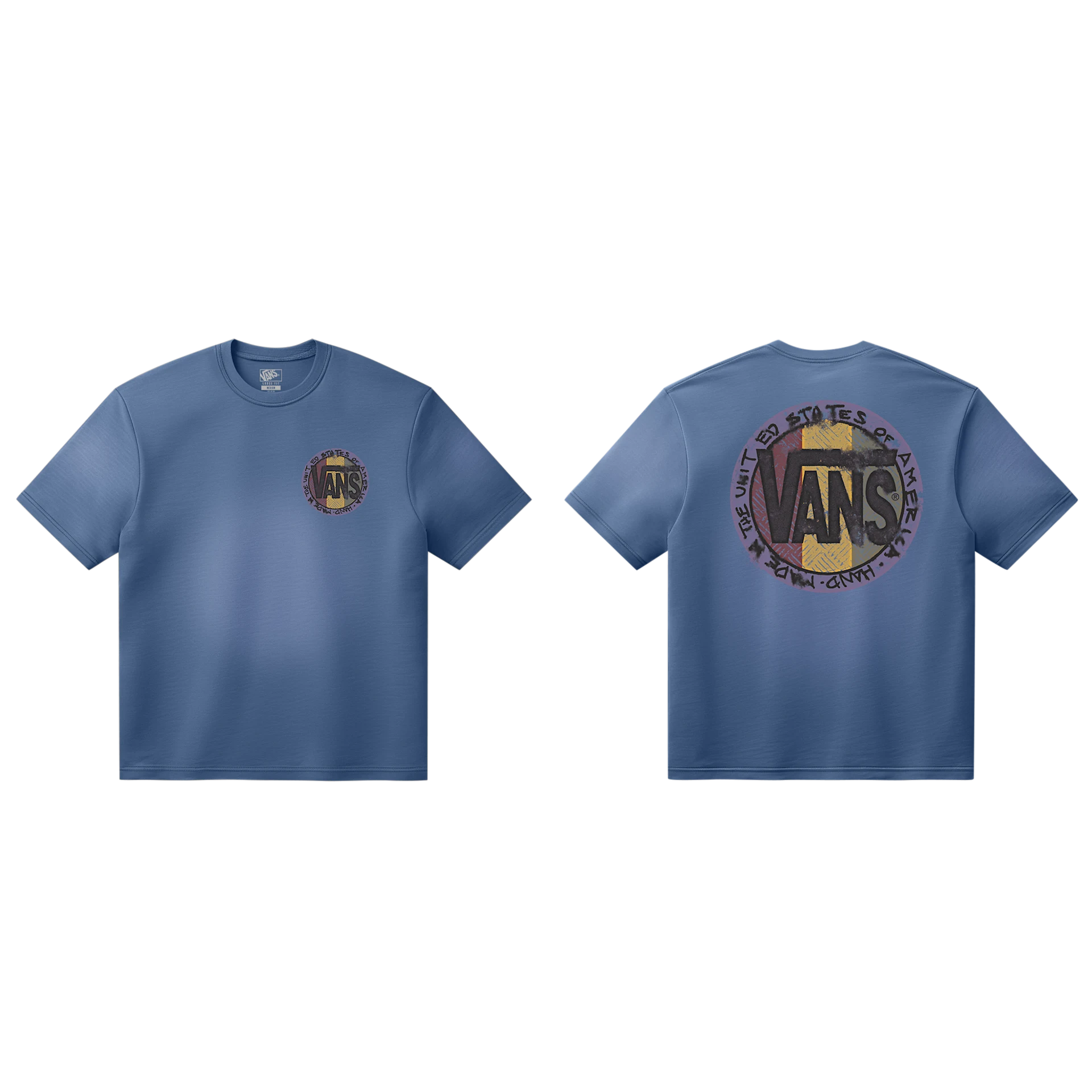 VANS BLOTCHED CIRCLE SS TEE TRUE NAVY VN000X145TU1