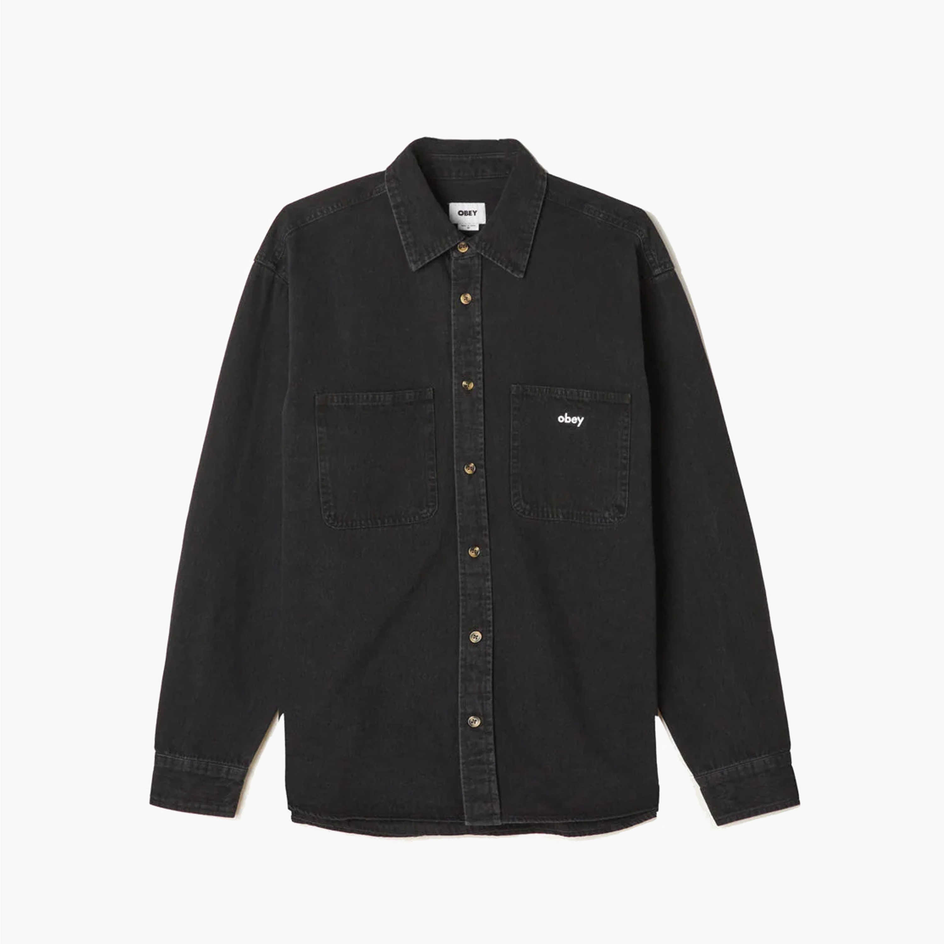 OBEY CLOTHING BIGWIG DEAN DENIM SHIRT BLACK 181200408