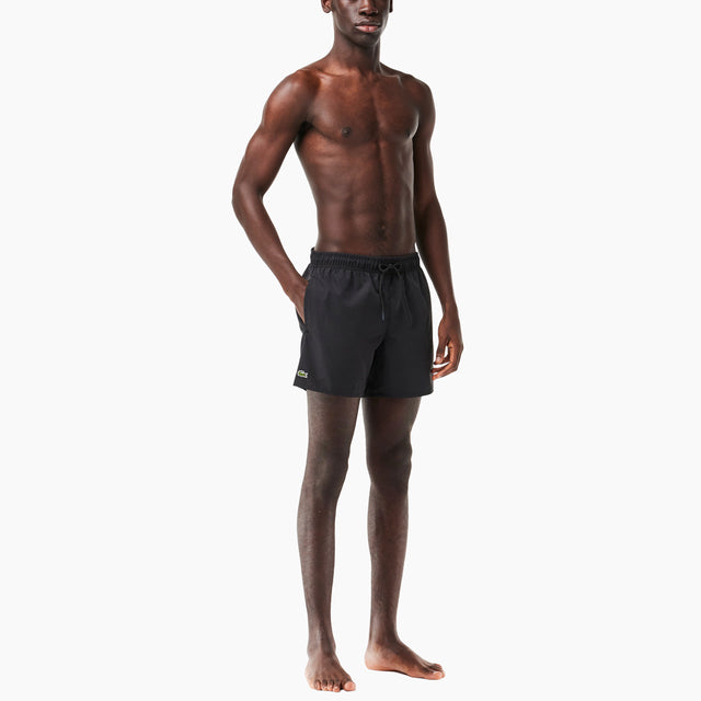 LACOSTE QUICK-DRYING SWIMSUIT SHORT BLACK & GREEN - MH6270