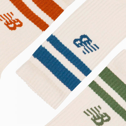 NEW BALANCE ACTIVE LIFESTYLE STRIPED CREW SOCKS LAS35210-AS3