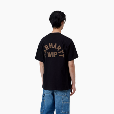 CARHARTT WIP S/S ARCH SCRIPT T-SHIRT BLACK / WIP H BROWN I037255