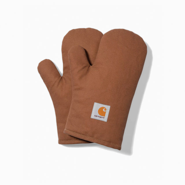 CARHARTT WIP CANVAS OVEN MITT SET BROWN - I034142