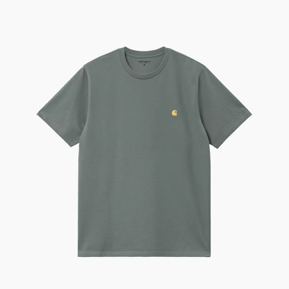 CARHARTT WIP CHASE T-SHIRT VELVET GREEN GOLD I026391-3H4