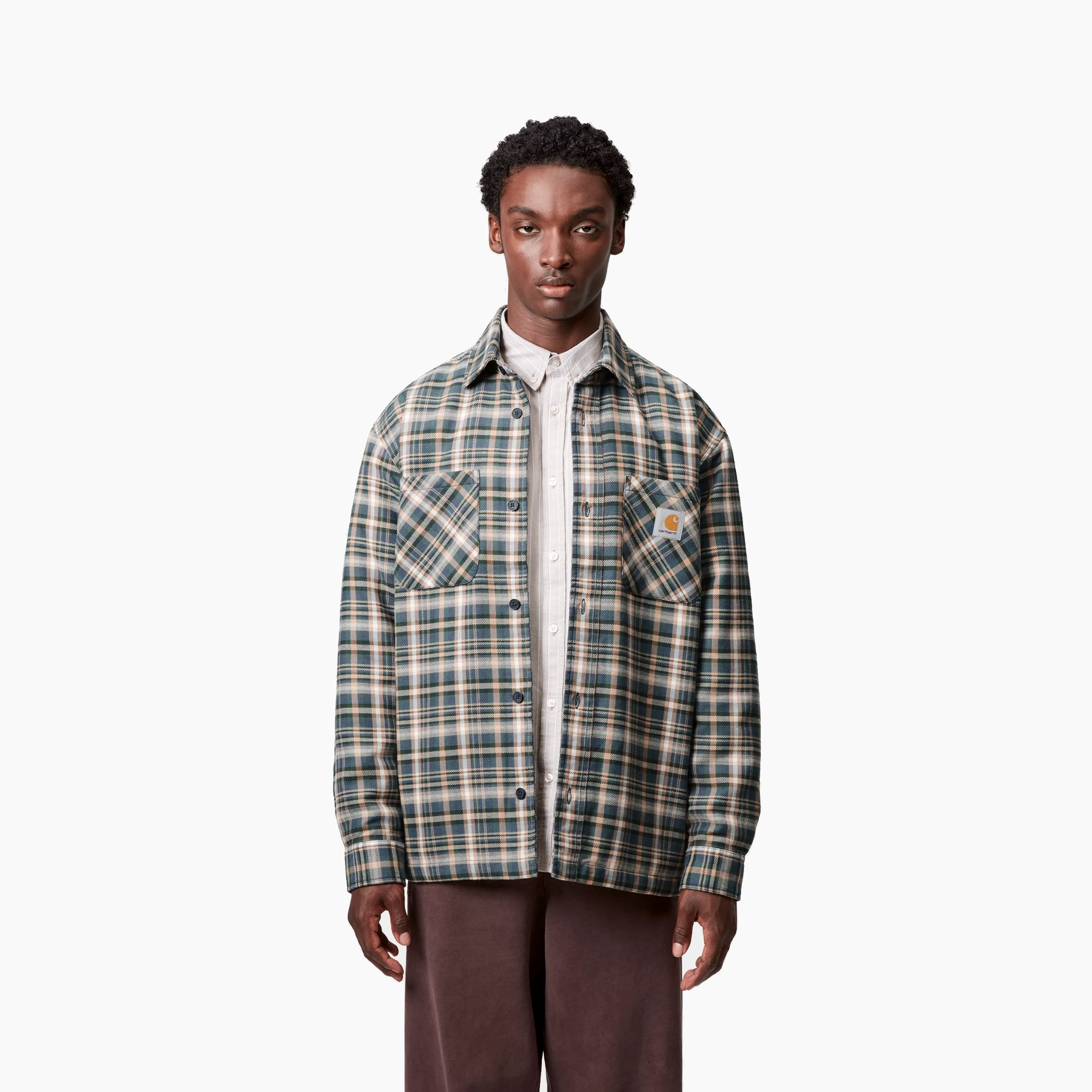 CARHARTT WIP CRONYN SHIRT JAC CHECK DARK NAVY I035312-35R