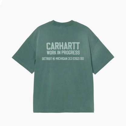 CARHARTT WIP DISTANCE TEE SHIRT DARK FIR I035449-05A