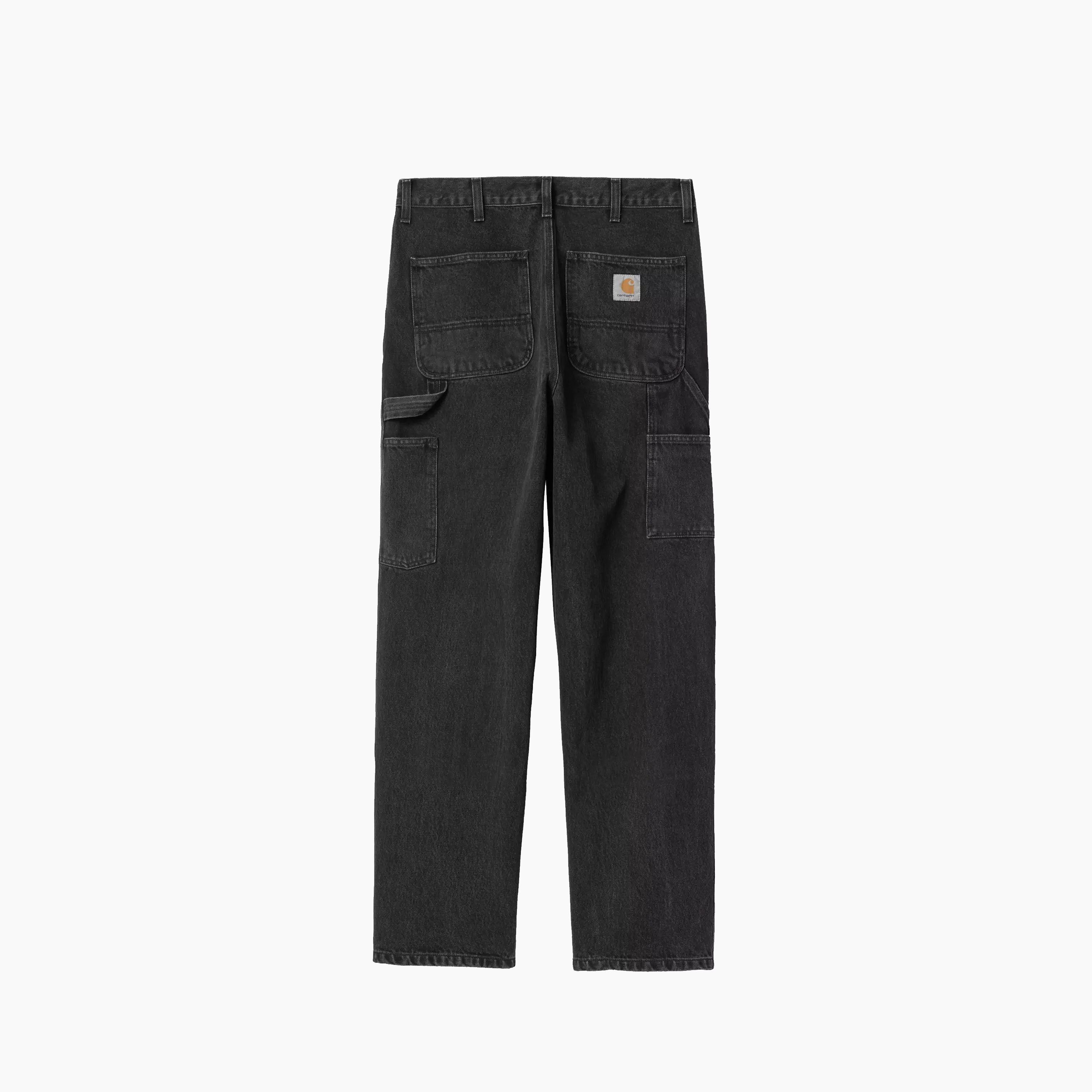 CARHARTT WIP DOUBLE KNEE BLACK STONE WASHED I032699-89