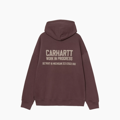 CARHARTT WIP HOODED DISTANCE SWEATSHIRT PALISANDER I035639-33H